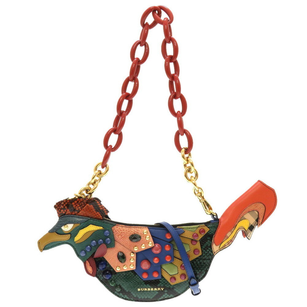 Burberry Falcon Beast Shoulder Bag Python Leather… - image 1